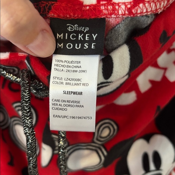 Disney Red Mickey Mouse Sleepwear - Picture 3 of 4